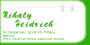 mihaly heidrich business card