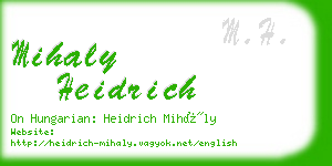 mihaly heidrich business card